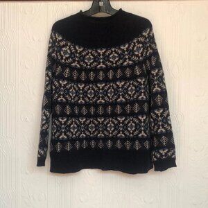 Great condition TOAST Fair Isle wool jumper sweater blue size M